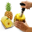 Cortador e fatiador de abacaxi em aço inoxidável para descascar e cortar frutas em espiral.