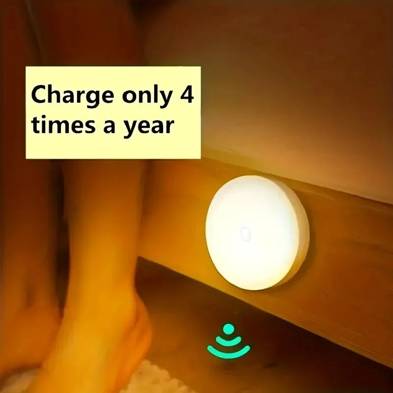 Hot Selling 1pc Wireless  Motion Sensor Night Light   LED Detector Lamp for Staircase, Bedroom, Closet, and Room Decor