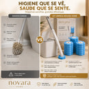 Kit Escova Sanitária Descartável com Suporte — Limpeza Higiênica Sem Contato